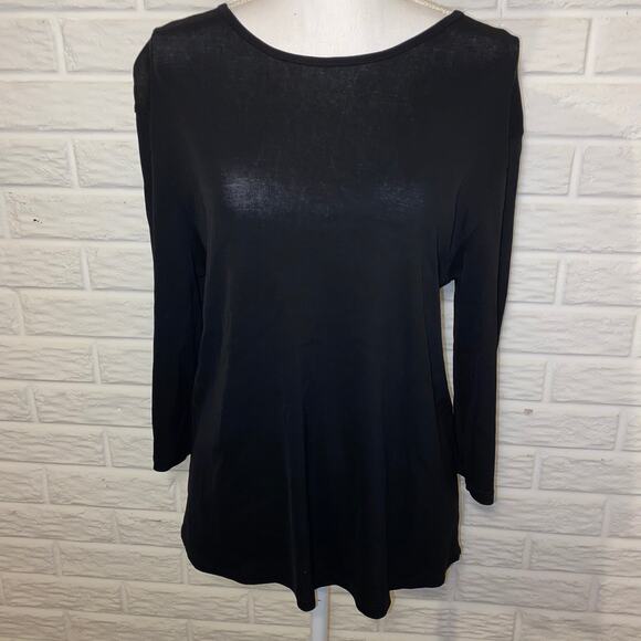 Vince Essential Long Sleeve Jersey Crewneck Lightweight Top - Picture 2 of 10